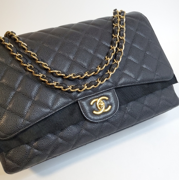 Chanel Maxi Single Flap Caviar Ghw - Picture 5 of 12